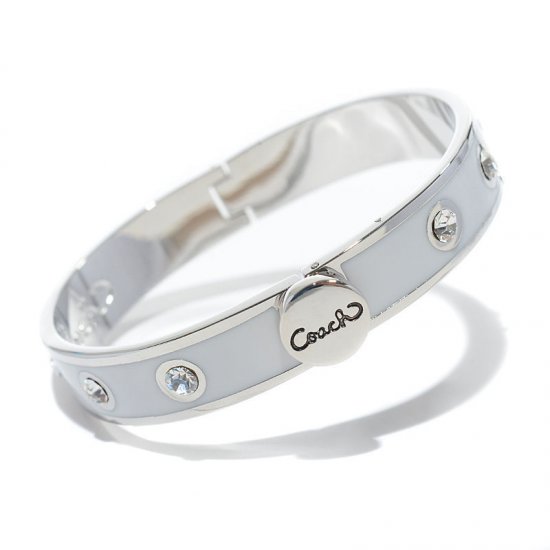 Coach Round Stone White Bracelets CKM - Click Image to Close